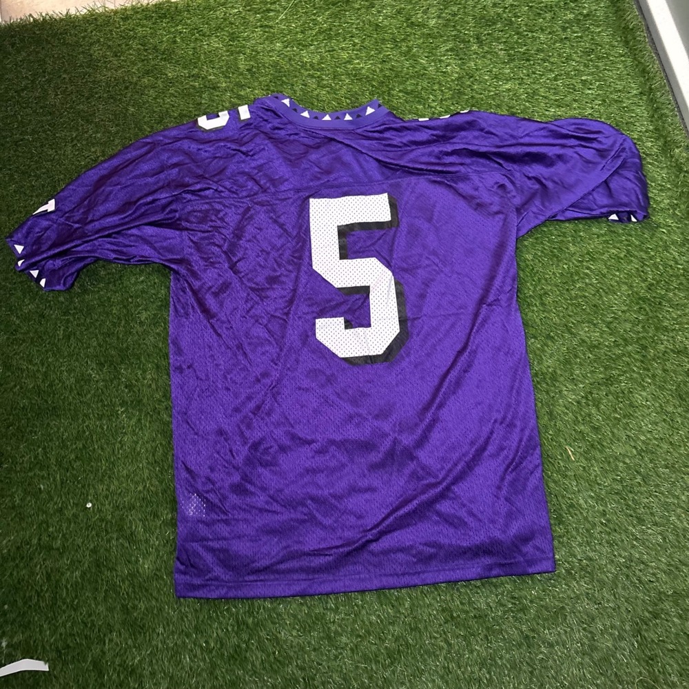 Nike Team TCU Horned Frogs Football Jersey Purple Number 5 Mens XXL Authentic - Picture 10 of 11